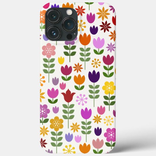 Scandinavische stijlbloemen groot patroonpatroon Case-Mate iPhone case (Achterkant)