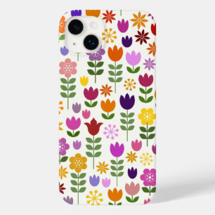 Scandinavische stijlbloemen groot patroonpatroon Case-Mate iPhone 14 plus hoesje