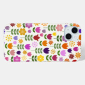 Scandinavische stijlbloemen groot patroonpatroon Case-Mate iPhone case (Achterkant (horizontaal))