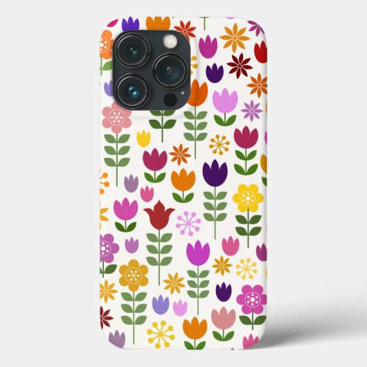 Scandinavische stijlbloemen groot patroonpatroon Case-Mate iPhone case (Achterkant)