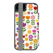 Scandinavische stijlbloemen groot patroonpatroon incipio iPhone portemonnee hoesje (Agenda Achterkant)