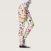 Scandinavische stijlbloemen groot patroonpatroon leggings (Rechts)