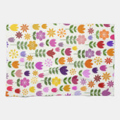 Scandinavische stijlbloemen groot patroonpatroon theedoek (Horizontaal)