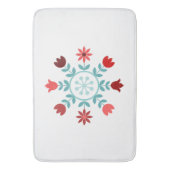 Scandinavische stijlbloemen, trappen en loopwiel badmat (Voorkant Verticaal)