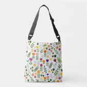 Scandinavische stijlflora en fauna Big Pattern Crossbody Tas (Voorkant)
