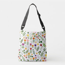 Scandinavische stijlflora en fauna Big Pattern Crossbody Tas