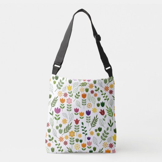 Scandinavische stijlflora en fauna Big Pattern Crossbody Tas (Voorkant)