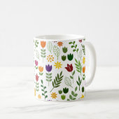 Scandinavische stijlflora en fauna Big Pattern Koffiemok (Voorkant rechts)