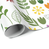 Scandinavische stijlflora en fauna cadeaupapier (Rol Hoek)