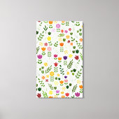Scandinavische stijlflora en fauna canvas afdruk (Voorkant)