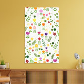 Scandinavische stijlflora en fauna canvas afdruk (Insitu (Woonkamer))