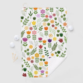 Scandinavische stijlflora en fauna golfhanddoek (Insitu)