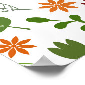 Scandinavische stijlflora en fauna poster (Hoek)