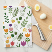 Scandinavische stijlflora en fauna theedoek (Quarter Fold)