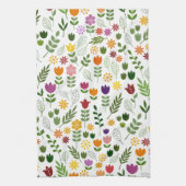 Scandinavische stijlflora en fauna theedoek (Verticaal)