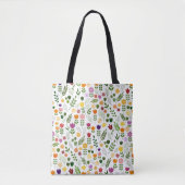 Scandinavische stijlflora en fauna tote bag (Voorkant)
