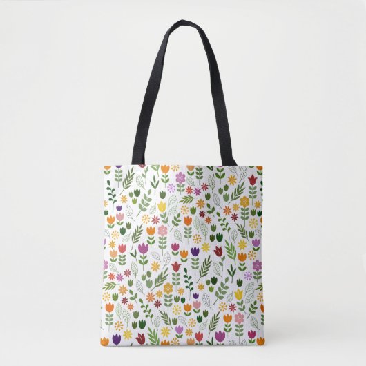 Scandinavische stijlflora en fauna tote bag (Voorkant)