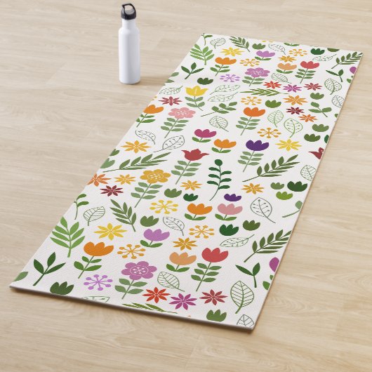 Scandinavische stijlflora en fauna yogamat (In situ)