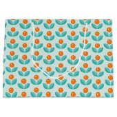 Scandinavische stijlgeometrisch Oranje patroon Groot Cadeauzakje (Voorkant)