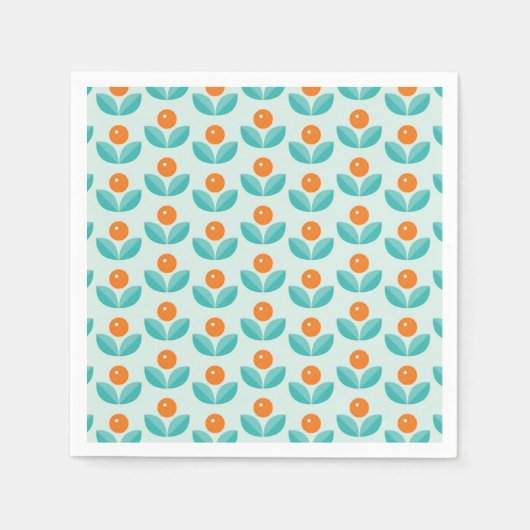 Scandinavische stijlgeometrisch Oranje patroon Servet (Voorkant)