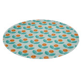 Scandinavische stijlgeometrisch Oranje patroon Snijplank (Hoek)