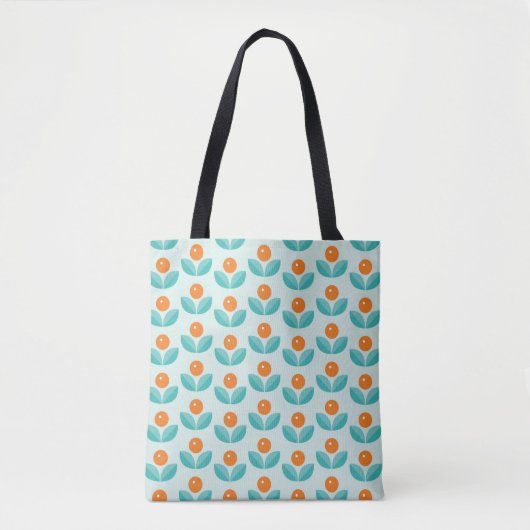Scandinavische stijlgeometrisch Oranje patroon Tote Bag (Voorkant)