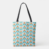 Scandinavische stijlgeometrisch Oranje patroon Tote Bag (Achterkant)