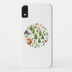 Scandinavische stijlillustraties Circle Case-Mate iPhone Case