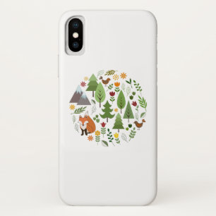 Scandinavische stijlillustraties Circle Case-Mate iPhone Case