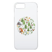 Scandinavische stijlillustraties Circle Case-Mate iPhone Case (Achterkant)