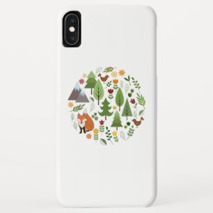 Scandinavische stijlillustraties Circle Case-Mate iPhone Case