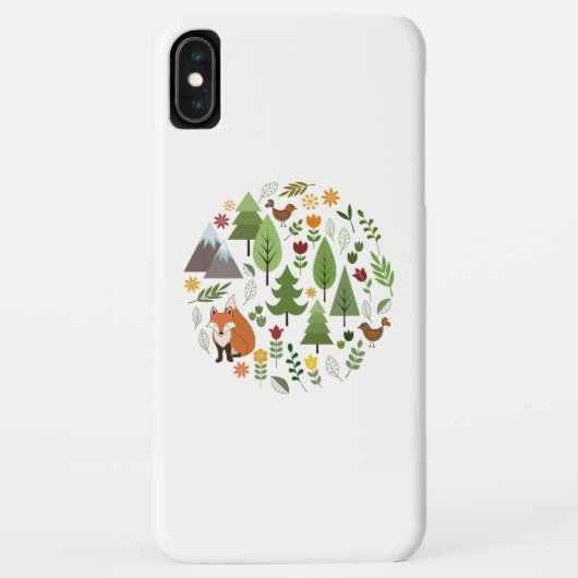 Scandinavische stijlillustraties Circle Case-Mate iPhone Case (Achterkant)