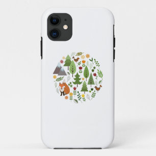 Scandinavische stijlillustraties Circle Case-Mate iPhone Case