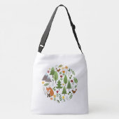 Scandinavische stijlillustraties Circle Crossbody Tas (Achterkant)