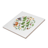 Scandinavische stijlillustraties Circle Tegeltje (Zijkant)