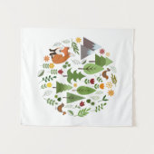 Scandinavische stijlillustraties Circle Wandkleed (Voorkant (horizontaal))