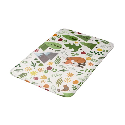 Scandinavische stijlillustraties op Crm Lg Pattern Badmat (Gekanteld)