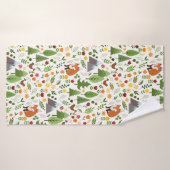 Scandinavische stijlillustraties op CRM Rpt Ptn Badhanddoek (Badhanddoek)