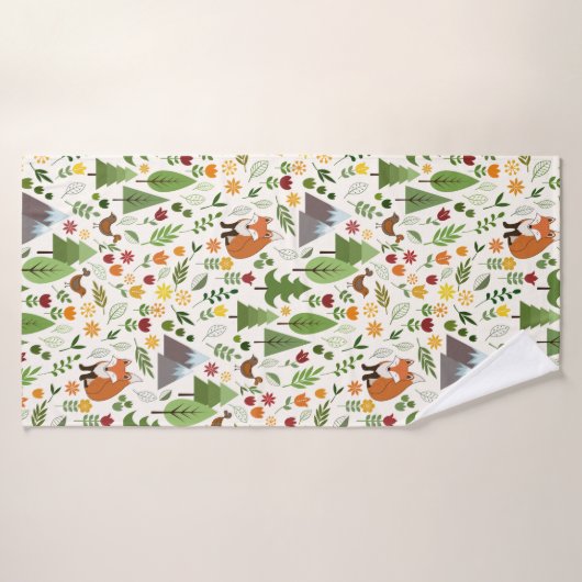 Scandinavische stijlillustraties op CRM Rpt Ptn Badhanddoek (Badhanddoek)