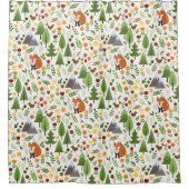 Scandinavische stijlillustraties op CRM Rpt Ptn Douchegordijn (Voorkant)