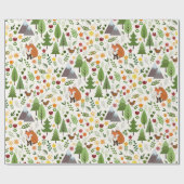 Scandinavische stijlillustraties op het Cream Patt Cadeaupapier (Vlak)