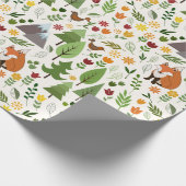 Scandinavische stijlillustraties op het Cream Patt Cadeaupapier (Hoek)