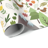 Scandinavische stijlillustraties op het Cream Patt Cadeaupapier (Rol Hoek)