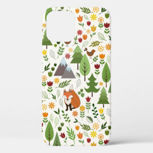 Scandinavische stijlillustraties op het Cream Patt Case-Mate iPhone Case