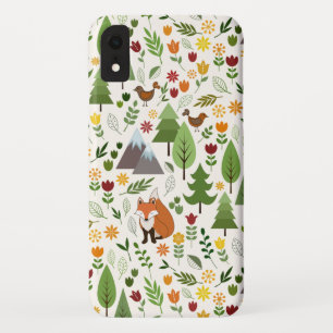 Scandinavische stijlillustraties op het Cream Patt Case-Mate iPhone Case