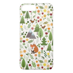 Scandinavische stijlillustraties op het Cream Patt iPhone 8/7 Plus Hoesje