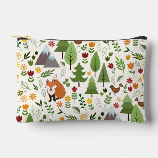 Scandinavische stijlillustraties op het Cream Patt Etui (Voorkant)