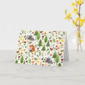 Scandinavische stijlillustraties op het Cream Patt Kaart (Gele Bloem)