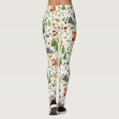 Scandinavische stijlillustraties op het Cream Patt Leggings (Achterkant)