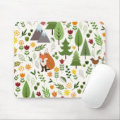 Scandinavische stijlillustraties op het Cream Patt Muismat (Met muis)